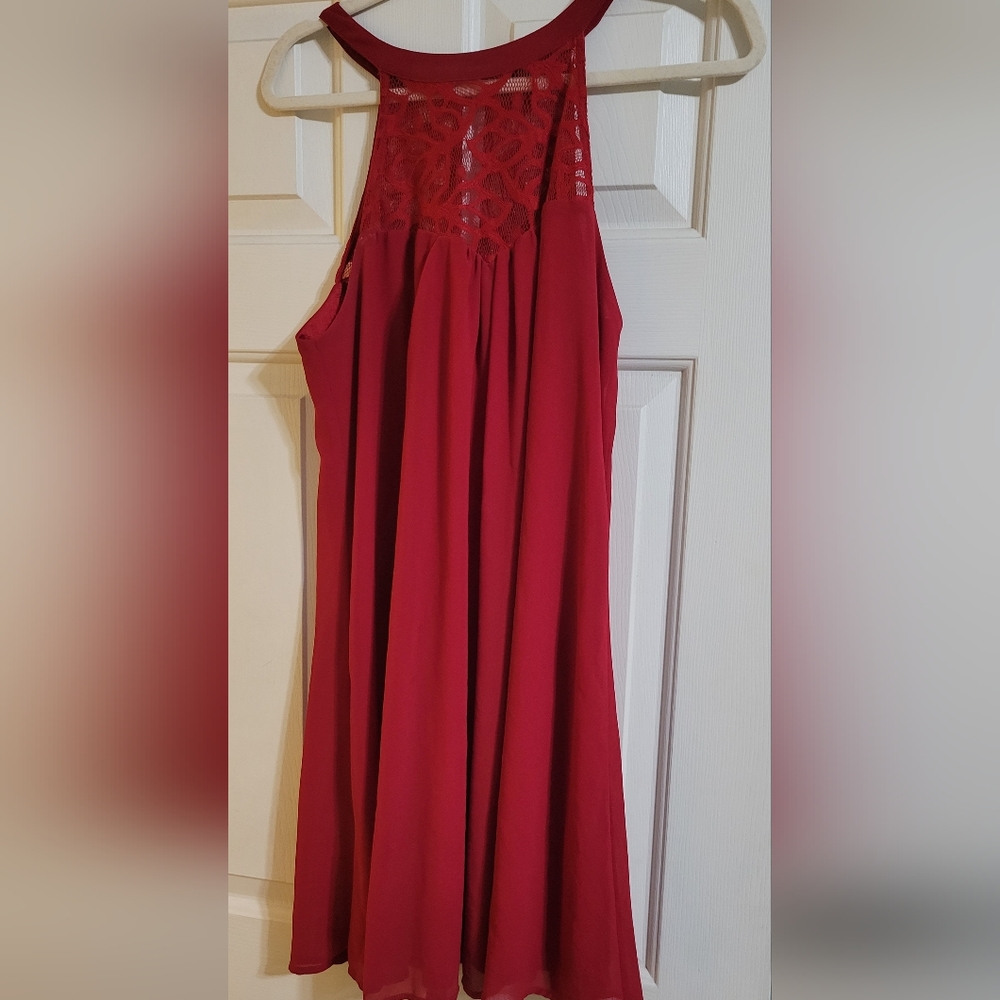 Womens high neck swing dress